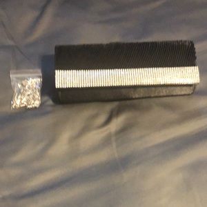 Black with rhinestones evening purse.